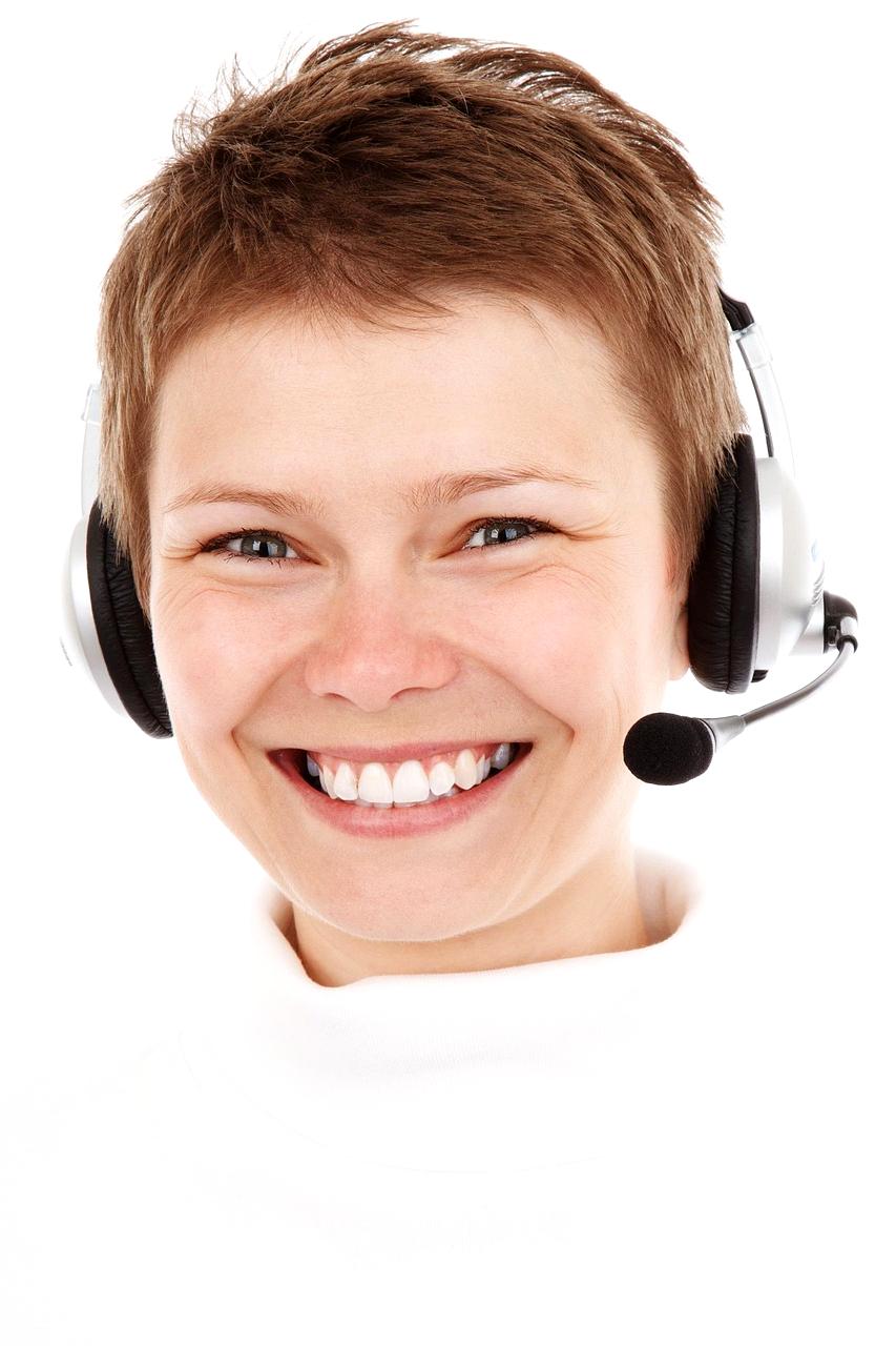 Contact us illustration with customer support and communication icons